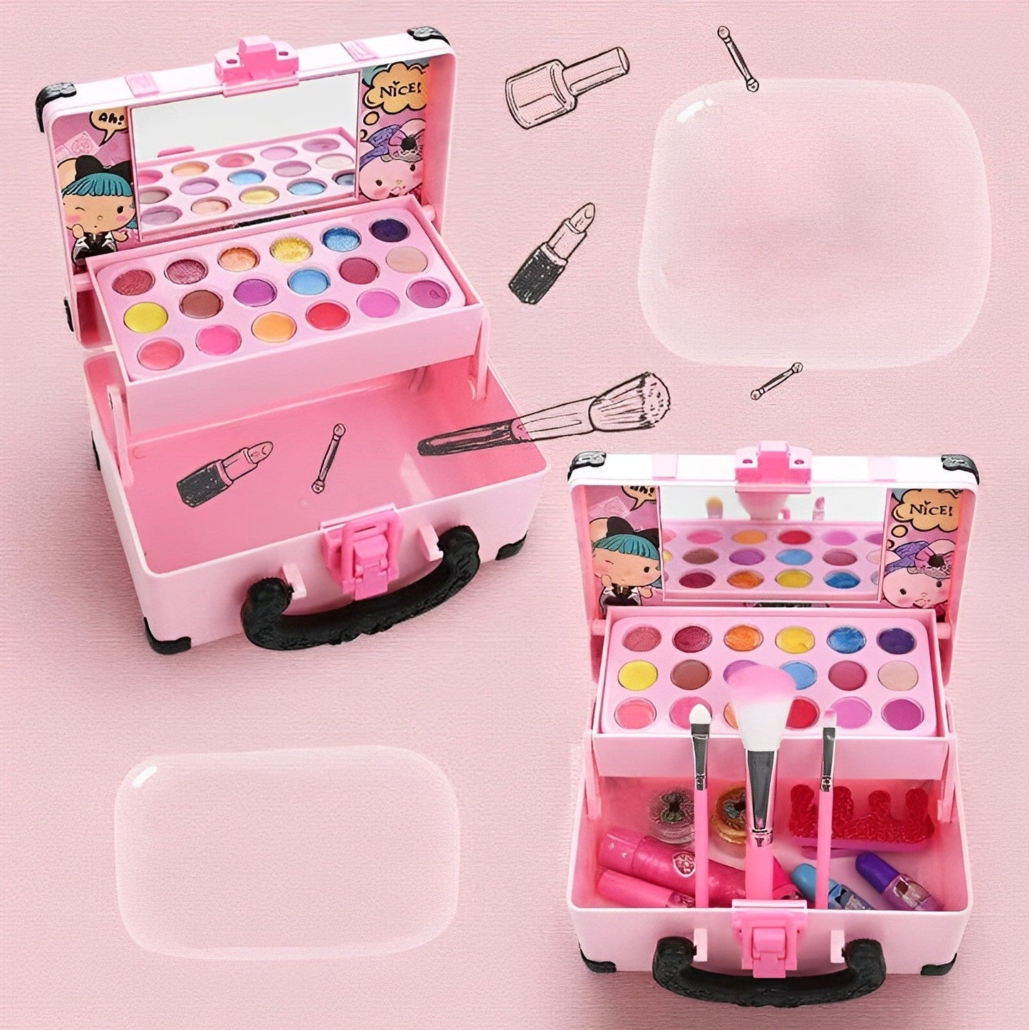 Kinder waschbares Makeup Schönheitsset