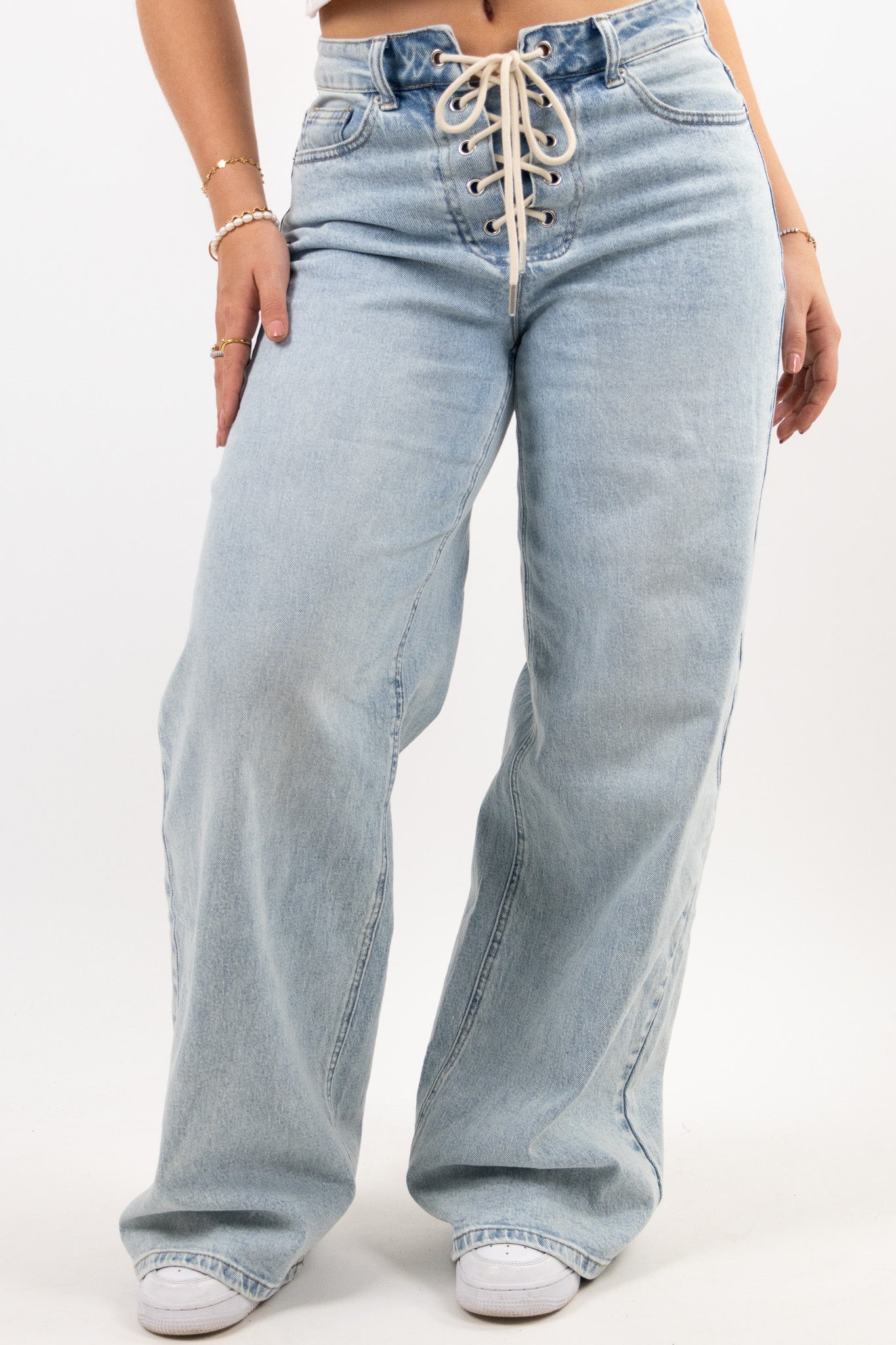 Rope-Waist Loose Fit Jeans – Lässiger Style