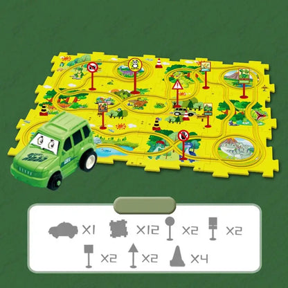 PuzzleRacers: Kinder Edukatives Rennauto Spielset