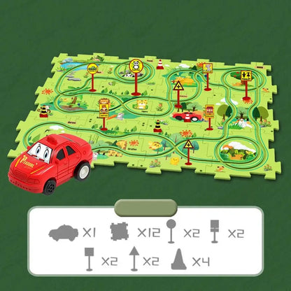 PuzzleRacers: Kinder Edukatives Rennauto Spielset