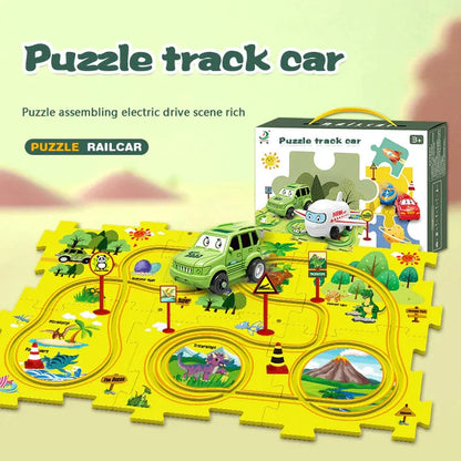 PuzzleRacers: Kinder Edukatives Rennauto Spielset