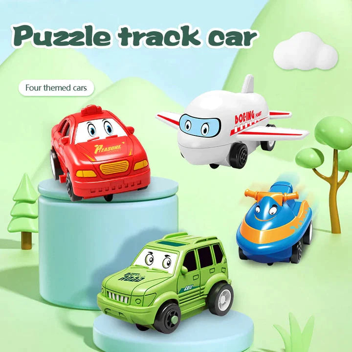 PuzzleRacers: Kinder Edukatives Rennauto Spielset