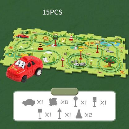 PuzzleRacers: Kinder Edukatives Rennauto Spielset