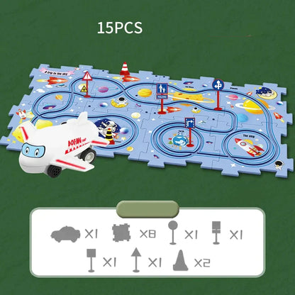 PuzzleRacers: Kinder Edukatives Rennauto Spielset