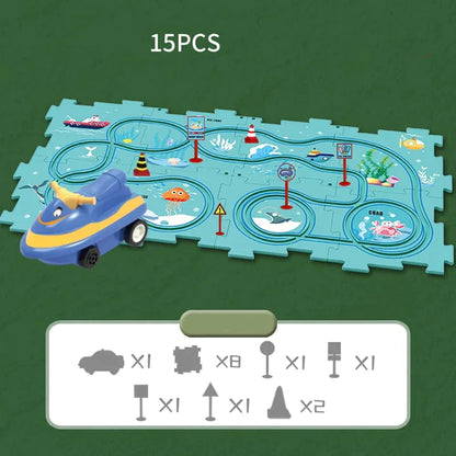 PuzzleRacers: Kinder Edukatives Rennauto Spielset