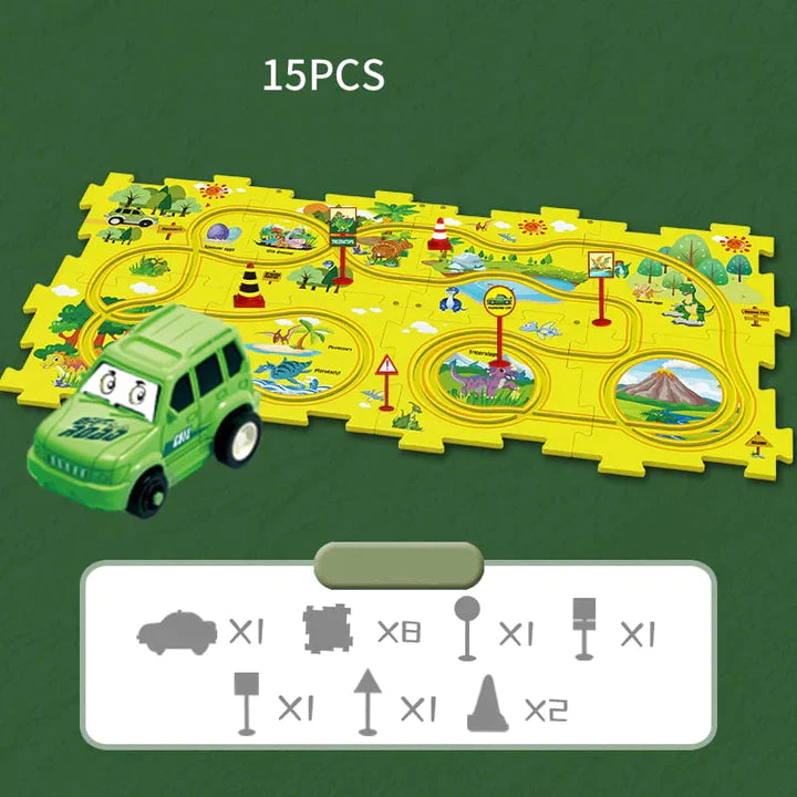 PuzzleRacers: Kinder Edukatives Rennauto Spielset
