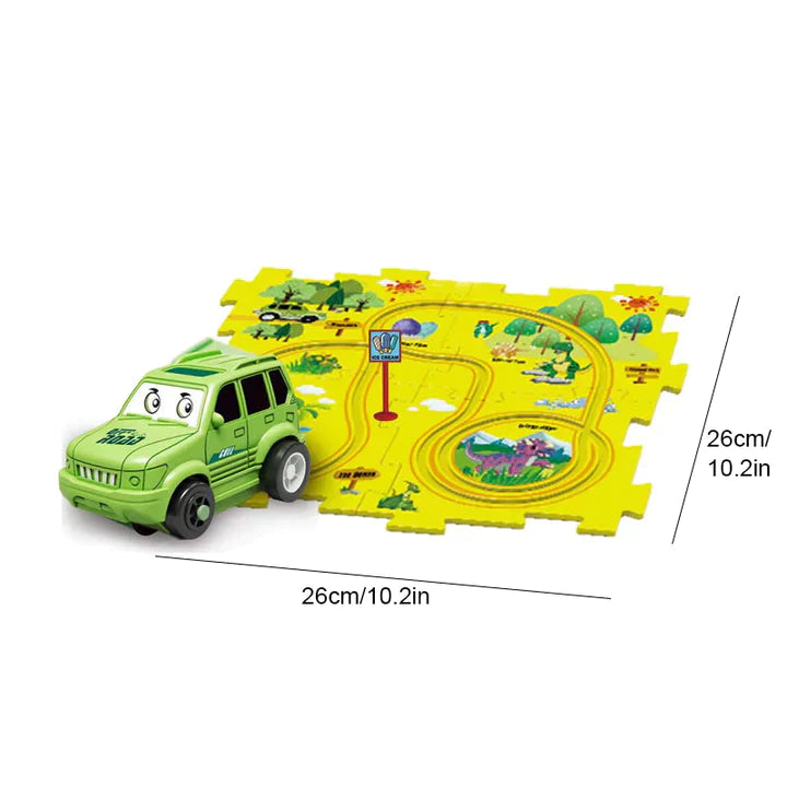 PuzzleRacers: Kinder Edukatives Rennauto Spielset