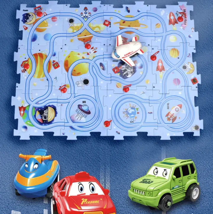 PuzzleRacers: Kinder Edukatives Rennauto Spielset