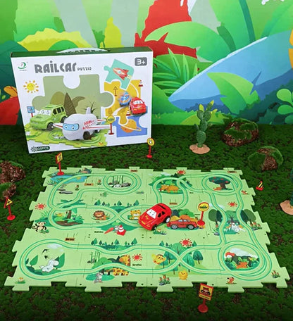 PuzzleRacers: Kinder Edukatives Rennauto Spielset