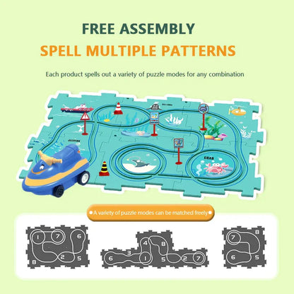 PuzzleRacers: Kinder Edukatives Rennauto Spielset