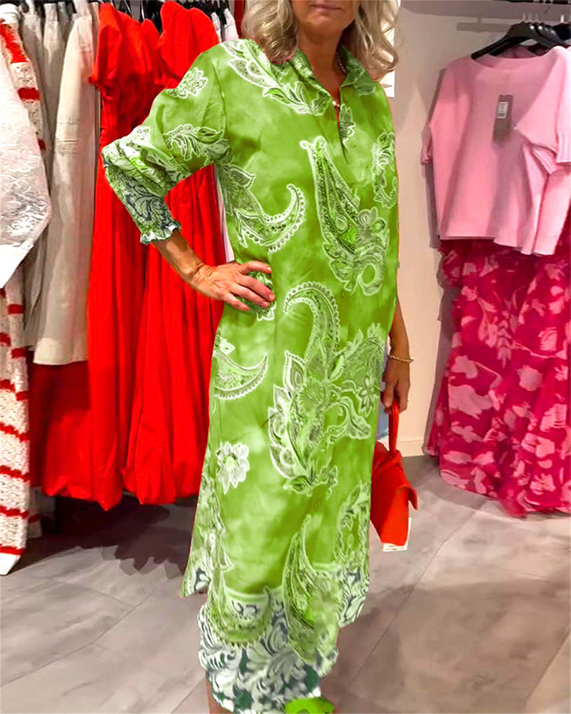 Vibrierendes Midikleid mit Paisleymuster
