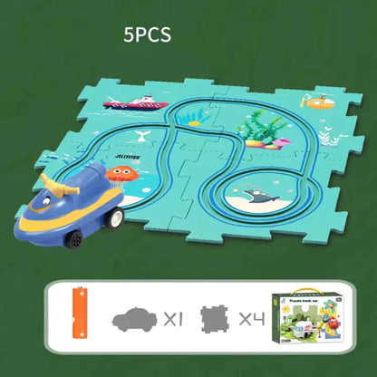 PuzzleRacers: Kinder Edukatives Rennauto Spielset