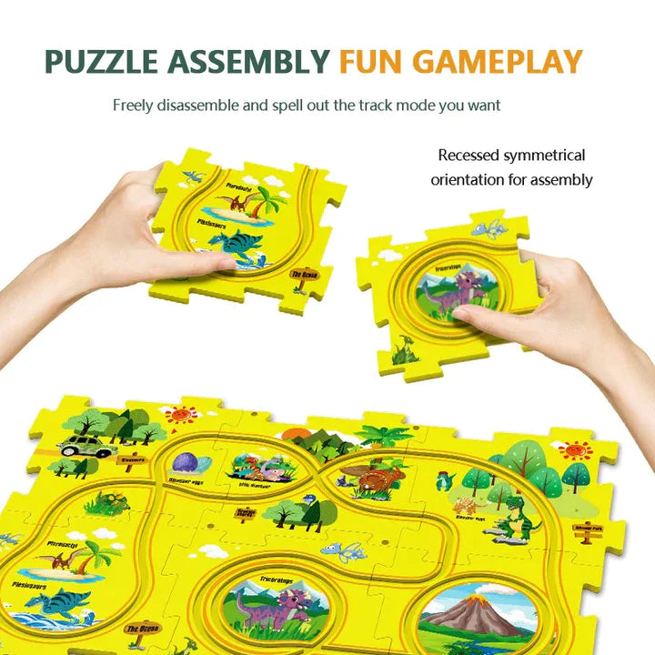 PuzzleRacers: Kinder Edukatives Rennauto Spielset