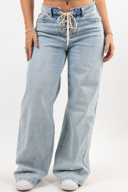 Rope-Waist Loose Fit Jeans – Lässiger Style