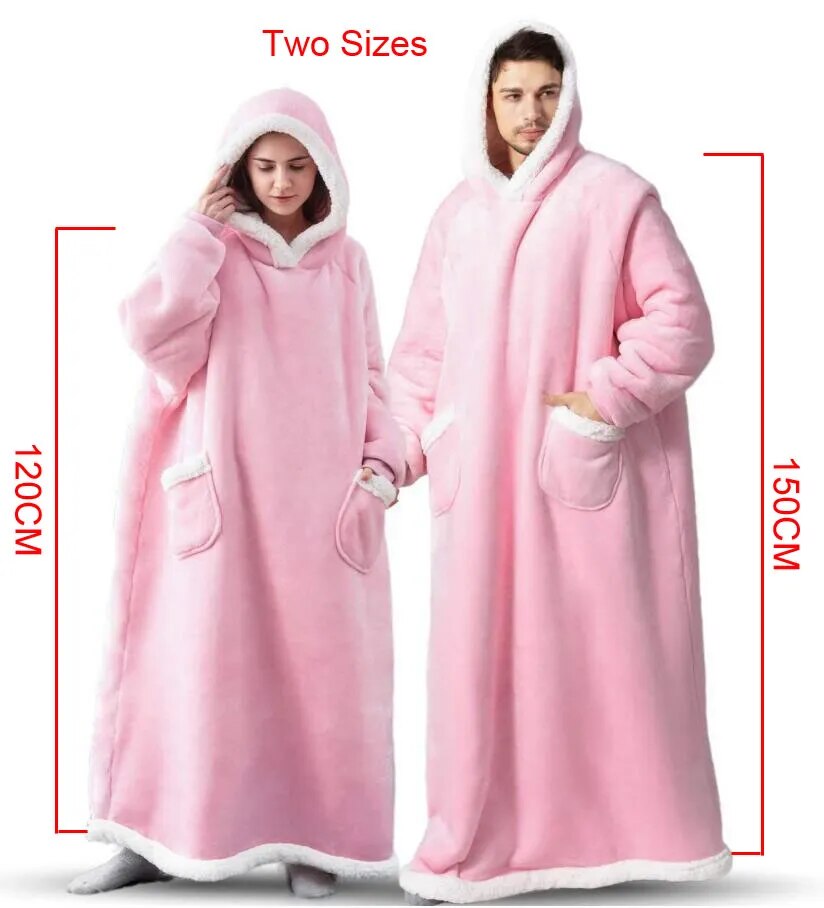 Extra langer übergroßer Decken-Hoodie für Unisex